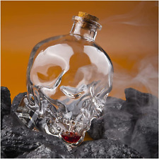 120Ml Crystal Glass Skull Bottle ,Halloween Skull Glass Potion Bottle picture