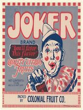 Joker Brand Florida Fruit Label 9