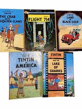 The Adventures of Tintin Herge Lot 5 America Sharks Black Gold Flight 714 Crab picture