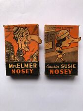 VERY RARE 2 NOSEY CANDY BOXES BY LEADER NOVELTY CO. INC. BROOKLYN, NEW YORK 1940 picture