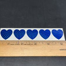 Vintage 80’s Prism Blue Heart Stickers - Rare picture
