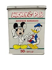 Disney Mickey & Pals Metal Adhesive Bandages Bandaid Box W/ Bandages Collectible picture