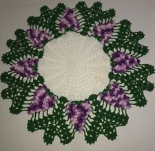 Medium Crochet Wisteria Doily Granny Cottage Girl picture