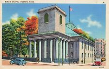 Postcard King's Chapel Boston Massachusetts Linen picture