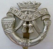 Duke of Cornwall's Light Infantry Regiment Cap Badge White Metal ANTIQUE Org picture