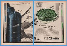 1962 AO Smith Harvestore Silo Dairy Farm Cattle Feed Haylage Vintage Print Ad picture