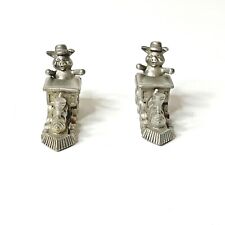 Vintage Spoontiques Piggly RR Train Engine 1987 PP746 Pewter Lot of 2  picture