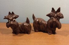 Vintage Set Of 2 Ceramic Yorkshire Terrier Figurines With Big Bubbly Eyes EUC picture