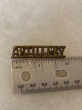 Authentic WWI US Army Artillery Corps Officer Collar Insignia Lapel Pin picture