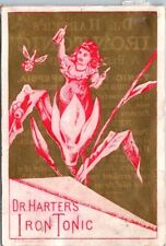 Dr Harters Iron Tonic Quack Medicine Fantasy Woman Flower Butterfly Snail JPV2 picture