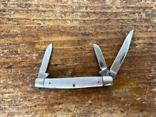 Queen Steel #54 Mother Of Pearl 3 Blade Folding Slip Joint Pocket Knife picture