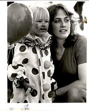 LD290 1984 Orig Photo METRO AREA PARADE Adorable Little Girl Clown Suit Balloon picture