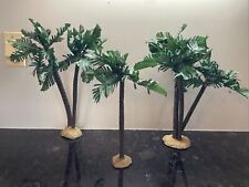 RARE Fontanini By Roman Inc (Set of 3) 12” - 15” Palm Trees Made In Italy 2003 picture