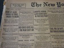 1922 OCTOBER 10 NEW YORK TIMES - TERMS HANDED TO TURKS - ANGORA - NT 5813 picture