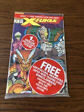 X-Force #1 Sealed with Deadpool Card Marvel Comics 1991 Negative logo box picture