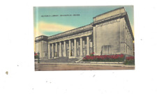 Vintage Postcard  Public Library Indianapolis Indiana    Linen picture
