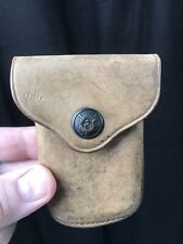 US Army Pre WW1 WWI GARRISON BELT RIA EAGLE SNAP LEATHER AMMO POUCH 1915 RARE picture