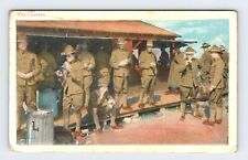 WWI Era U.S. Soldiers The Canteen Postmark 1918 Vintage Postcard OLP5 picture