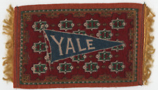 Vintage 1900's Yale Felt Tobacco Flag Rug 8.5