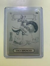 2021 Garbage Pail Kids Food Fight Black Printing Plate 1/1  SPICY SPENCER GPK picture