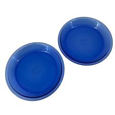 Set Lot 2 Vintage PYREX Cobalt Blue Glass Pie Plates 9