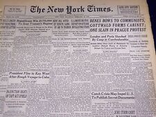 1948 FEBRUARY 26 NEW YORK TIMES - BENES BOWS TO COMMUNISTS - NT 3616 picture