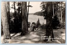 Minnesota MN Postcard RPPC Photo Scene At Itasca State Park Lake Cabin 1928 picture