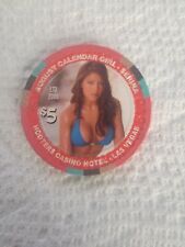 HOOTERS LAS VEGAS CHIP  $5 AUGUST  2000 CALENDER GIRL CASINO CHIP picture