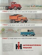 Rare 1950's Vintage Original International Trucks Dump Work Trade Advertisement picture