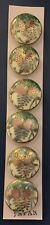 6 Japan Satsuma? Buttons Wisteria? Ceramic or Porcelain? New 3/4” Fast USPS Ship picture