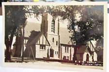 1945 MILTON WISCONSIN WI., RPPC Real Photo Postcard of S.D.B. Church Kodak Ph. picture