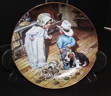 1986 Don Crook In Trouble Again Children of the Frontier Collector Plate #1218E picture