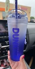 Dunkin' Summer 2024 Ombre Plastic Insulated 24oz Tumbler PURPLE NWT picture