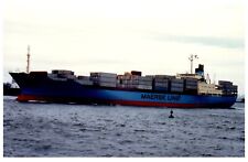 Chastine Maersk (1970) Container Ship Boat Photograph Vintage 4x6