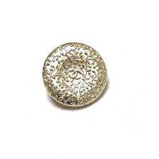 Vintage 188 Chanel Button 1 Pcs Champaign Gold Small CC Logo Round 1.6cm 0.62