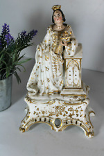 Antique french vieux paris porcelain pique fleur statue figurine picture