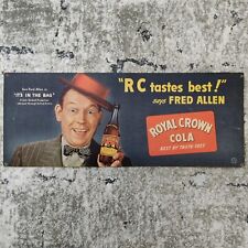 Rare Vintage Fred Allen RC Crown Cola Cardboard Advertising Sign It's In The Bag picture
