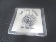 1893 Gray Salt Lake City Utah Mormon Temple Skyline Lapel Pin picture