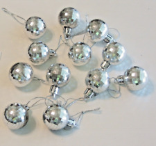 Faceted Mini Balls Christmas Ornaments Decorations Silver 1