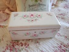 Shabby Chic Hand Painted Roses - Vintage Keepsake Box picture