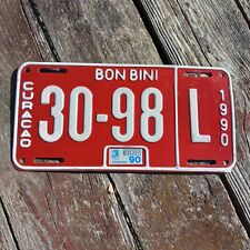 1990 Curacao License Plate - 