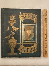 Antique 1880’s Victorian Scrapbook 150++ Trade Cards Die Cuts Circus More picture