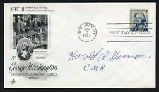 Harold A. Garman d1992 signed autograph auto FDC MOH Recipient Army WWII BAS picture