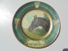 Antique Vintage Tin Dresden Art Plate No 204 Colin Race Horse Unbeaten 3 Yr Old picture