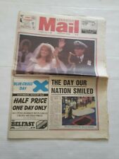 LEICESTER MAIL Newspaper 31 JULY 1986 - Sarah Ferguson Andrew ROYAL WEDDING etc picture