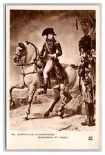 RPPC Napoleon on Horseback at Malmaison Painting UNP Postcard W22 picture