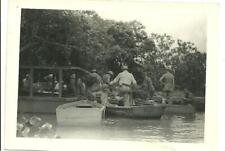 vtg. Luzon WWII photo Military US Army soldiers boats picture