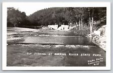RPPC~Cassville Missouri~Fishing @ Roaring River State Park~Real Photo Postcard picture