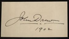 John Drew Jr. d1927 signed autograph 2x4 Cut Actor Characterization of Petruchio picture