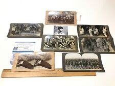c1900's Very Rare Photo Stereoview Cards Teddy Roosevelt Hunting & Other War picture